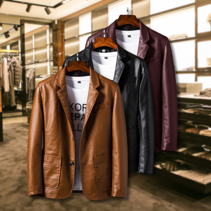 LuxMann™ - Blazer en Cuir Élégant pour Hommes